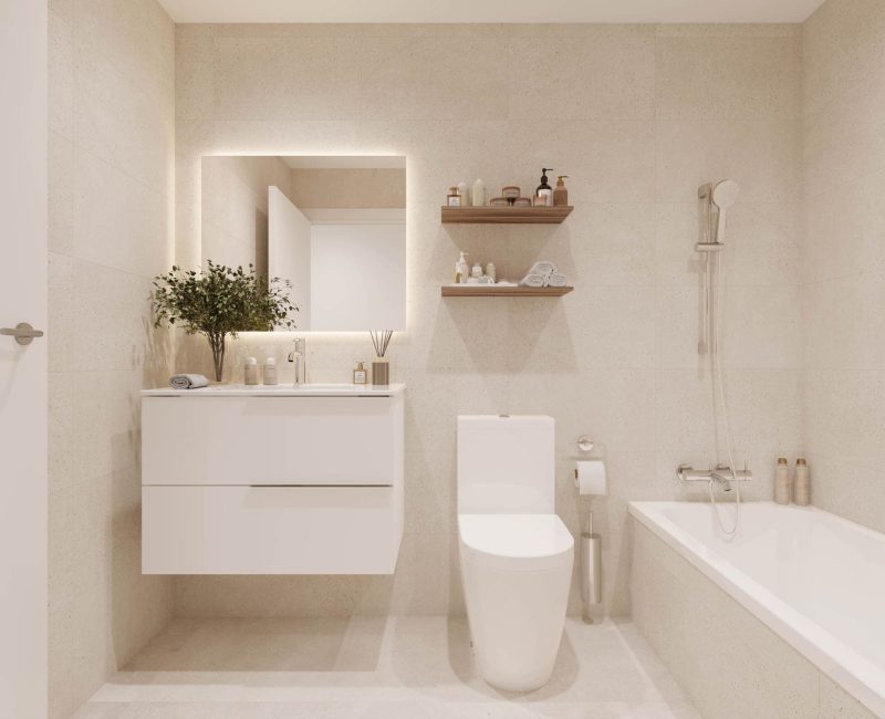 Baño en vivienda de Cenit Residencial