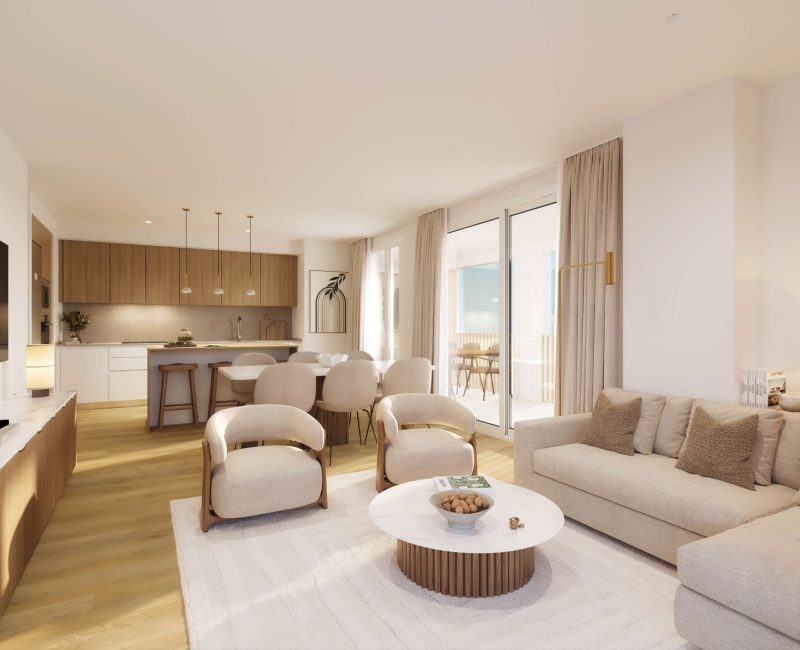 Salón en vivienda de Cenit Residencial