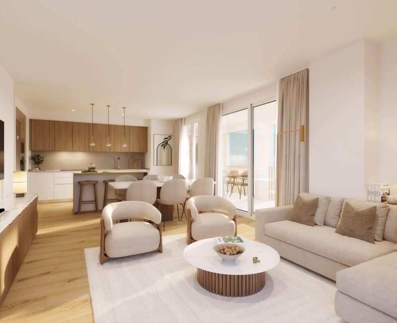 Salón en vivienda de Cenit Residencial