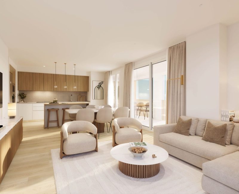Salón en vivienda de Cenit Residencial